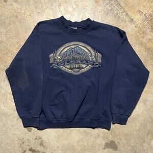 Vintage 2000s Colorado Mountains Navy Destination Sweatshirt